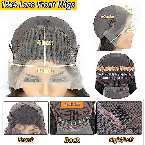 13x4 Lace Front Body Wave Human Hair Wig Natural Comfortable Fit - Image 5