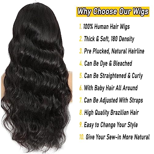 13x4 Lace Front Body Wave Human Hair Wig Natural Comfortable Fit - Image 4