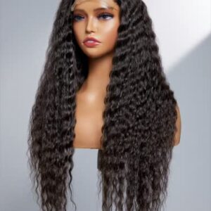 Bohemian Style Medium Length Human Hair Wig for Women Soft Texture