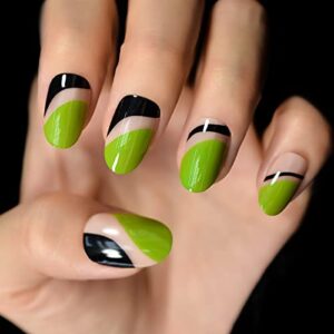 Bold Acrylic Nails: Short, vibrant nails for a statement look.
