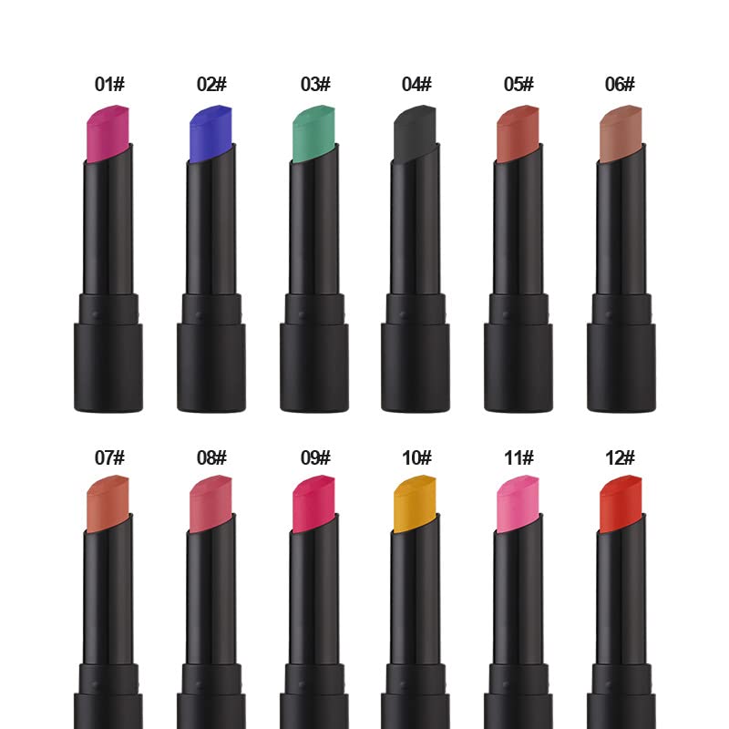 Vibrant Bold Blue Eyeshadow and Red Lipstick Makeup Set - Image 9
