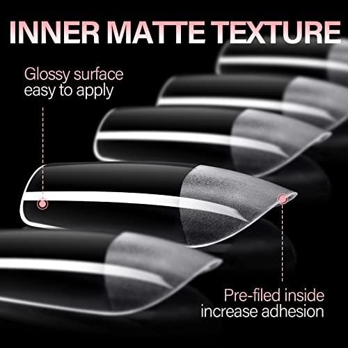 Box-Shaped Acrylic Nails for Trendy Nail Designs, 24 Pieces, Easy to Apply - Image 2