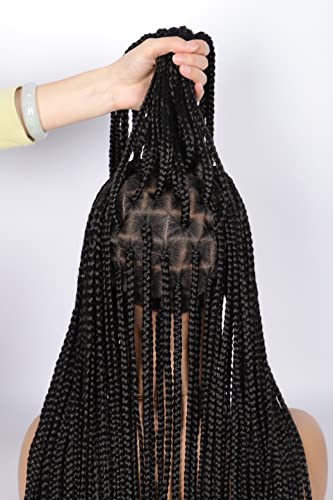 22-Inch Braided Human Hair Wig for Women, Natural Look, Lightweight - Image 9