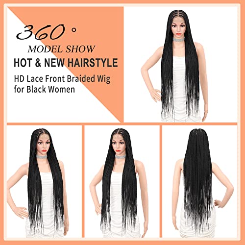 13x4 Lace Front Braided Wig 100% Human Hair Natural Look Comfortable - Image 8