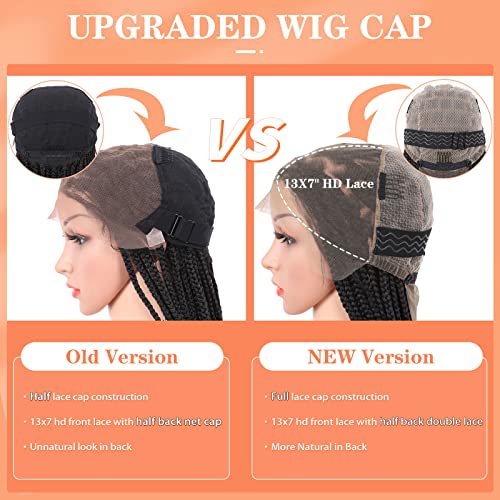 13x4 Lace Front Braided Wig 100% Human Hair Natural Look Comfortable - Image 3