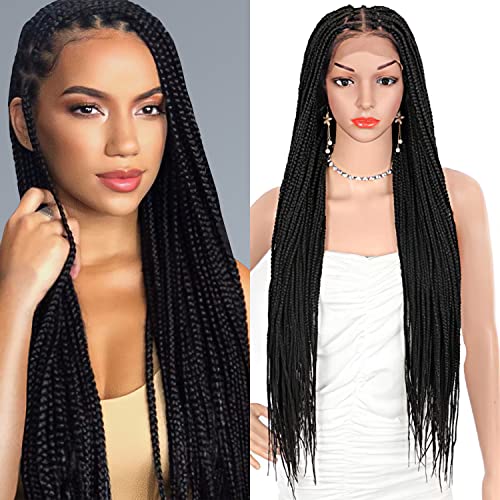 13x4 Lace Front Braided Wig 100% Human Hair Natural Look Comfortable