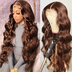 20 Inch Brown Human Hair Wig - Natural Look, Soft Texture, Everyday Wear
