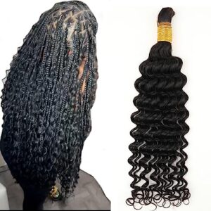 Bulk Human Hair for Braiding 100g Natural Color Soft Tangle-Free