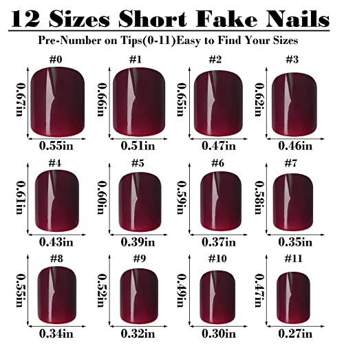 Burgundy Acrylic Nails - Image 3