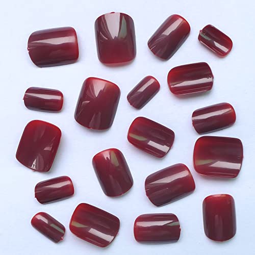 Burgundy Acrylic Nails - Image 2