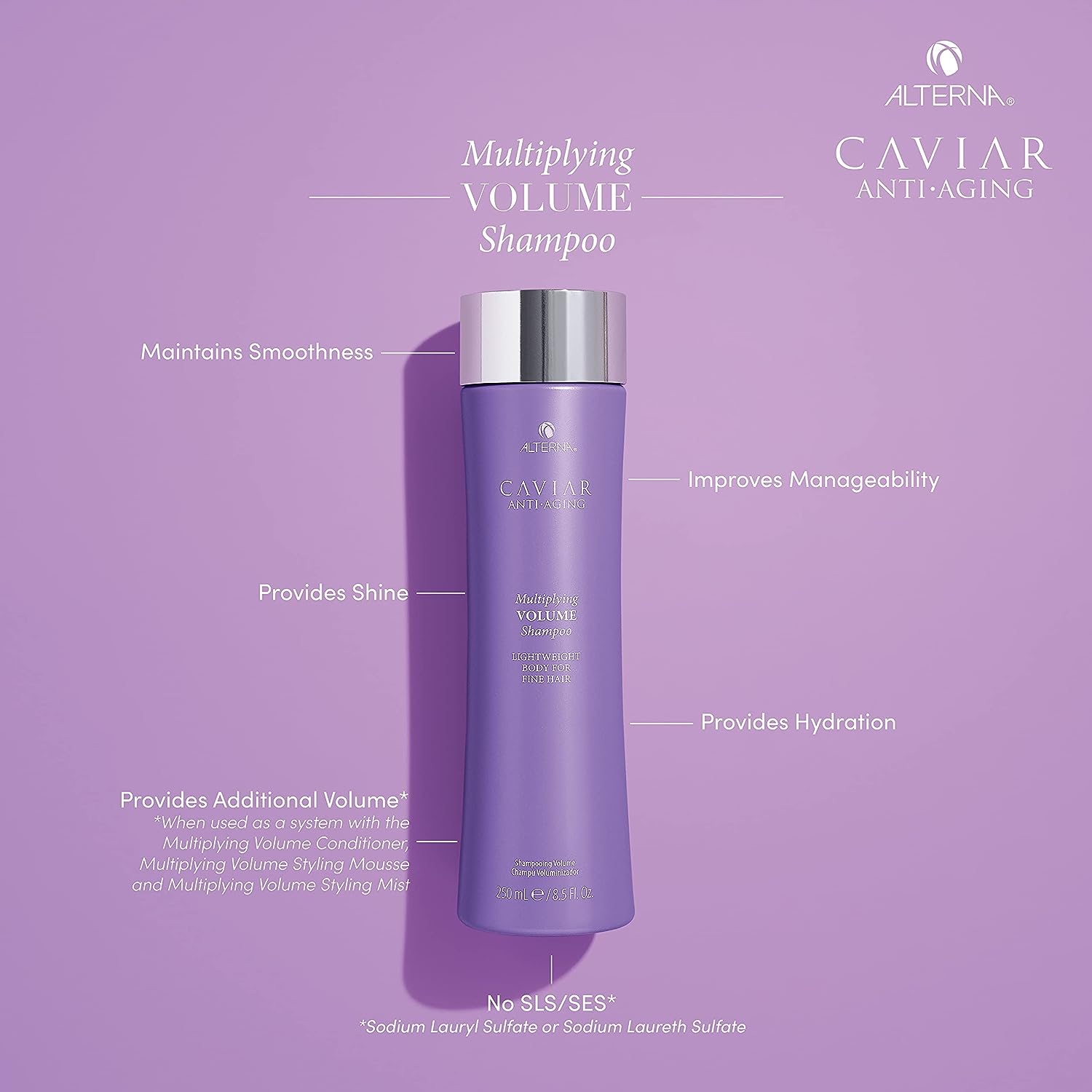 Caviar Anti Aging Densifying Shampoo 8.5 oz for Thicker Fuller Hair - Image 2