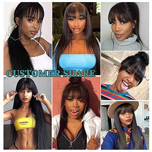 Chinese Bang Human Hair Wig, Natural Look, Comfortable Fit, Daily Wear, 10-Inch - Image 6