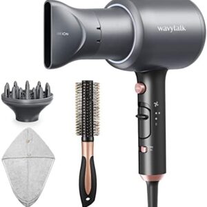Circular Comb Blow Dryer for Efficient Styling - Red, 1200W