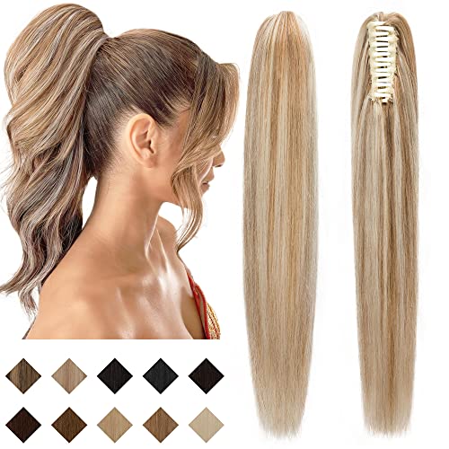 18 Inch Clip-In Human Hair Ponytail Extension for Instant Length and Volume