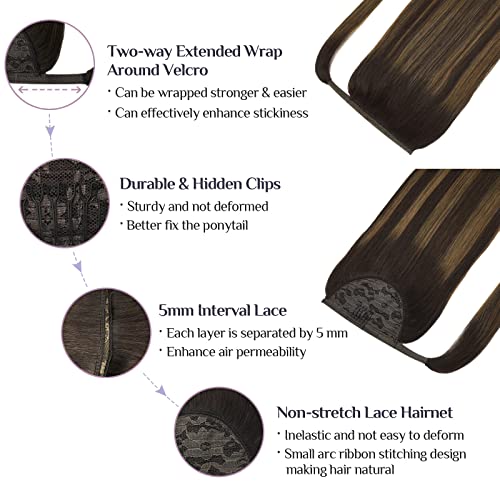 18 Inch Clip-In Human Hair Ponytail Extension Natural Look and Feel - Image 3