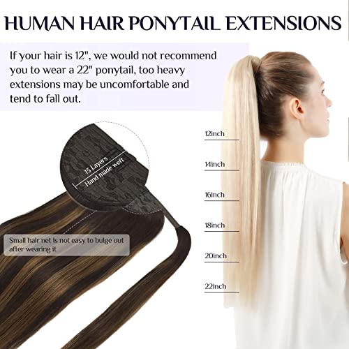 18 Inch Clip-In Human Hair Ponytail Extension Natural Look and Feel - Image 4
