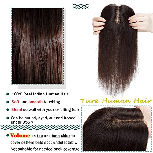 14 Inch Remy Human Hair Clip In Topper for Enhanced Volume and Length - Image 4