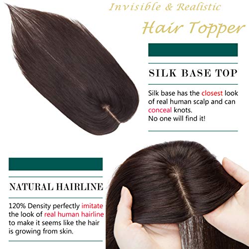 14 Inch Remy Human Hair Clip In Topper for Enhanced Volume and Length - Image 2