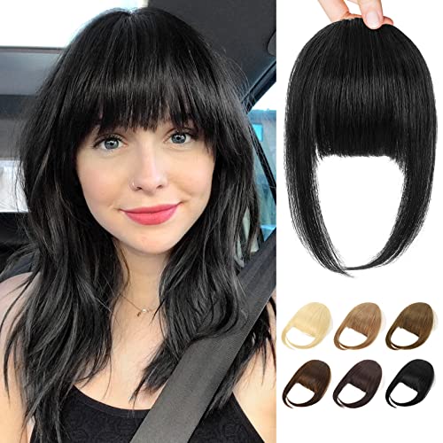 14 Inch 100% Remy Human Hair Clip-In Bangs for Effortless Style