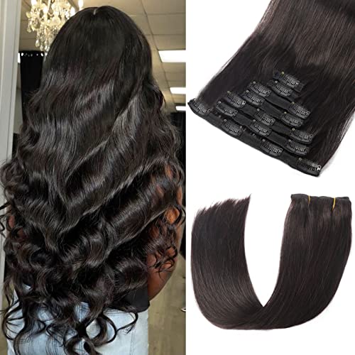 18 Inch 100% Remy Human Hair Clip-In Extensions for Instant Volume and Length