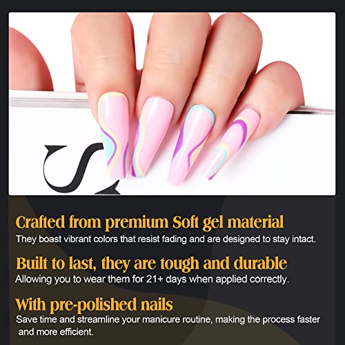 Coffin Gel Acrylic Nails - Image 6