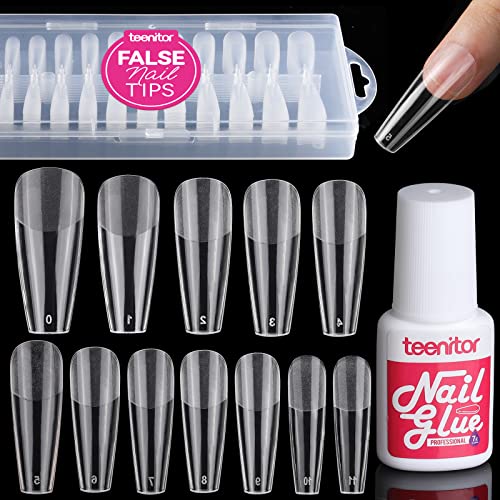** coffin acrylic nail tips for easy application and stunning nail art " 300 count pack**