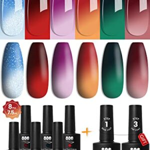 Color changing nail polish reacts to temperature.