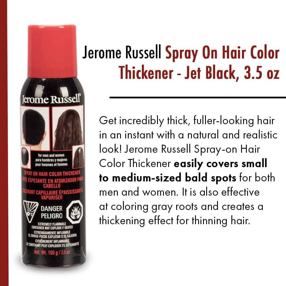 Temporary Color Spray for Bald Hair 150ml Instant Coverage, Natural Black - Image 3