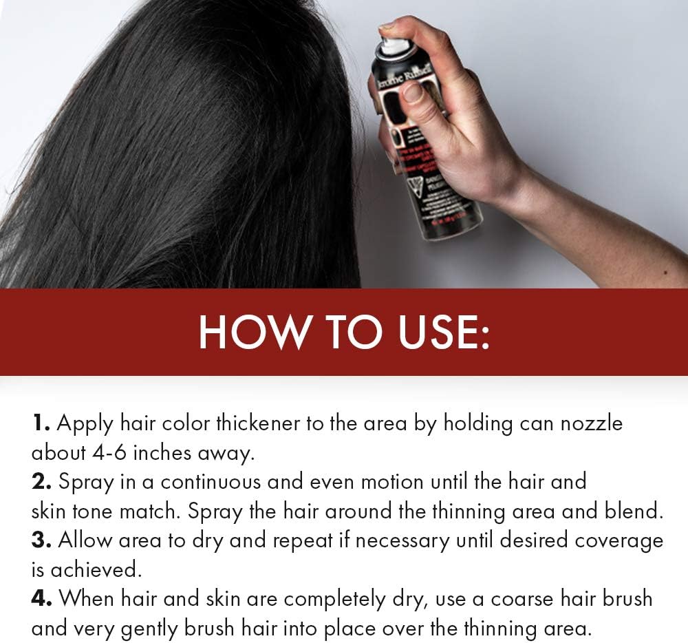 Temporary Color Spray for Bald Hair 150ml Instant Coverage, Natural Black - Image 6