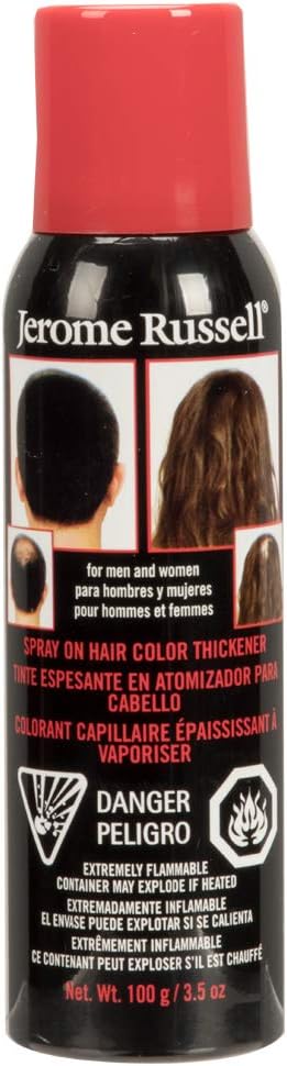 Temporary Color Spray for Bald Hair 150ml Instant Coverage, Natural Black