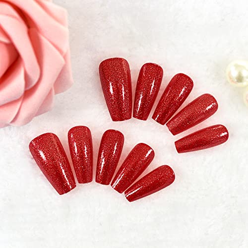 Vibrant Coffin Acrylic Nails Set for Eye-Catching Nail Art Creations - Image 8