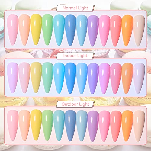 Vibrant Macaron Gel Nail Polish Set - 6 Colorful, Long-Lasting Shades - Image 6