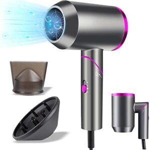 Compact and powerful Amika travel blow dryer.