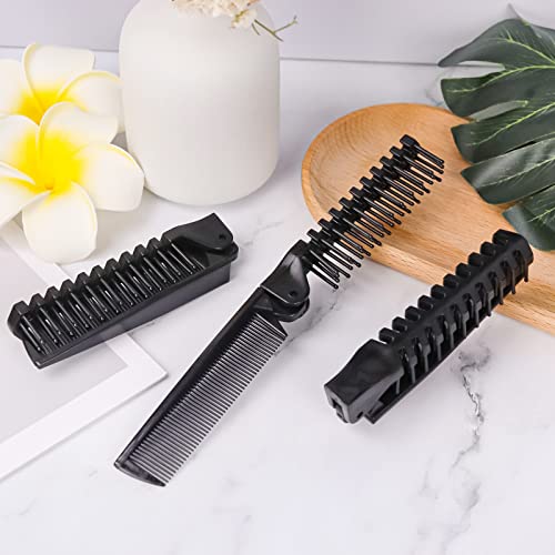 Portable Compact Folding Hair Brush and Comb Set for Travel, Convenient Design - Image 2