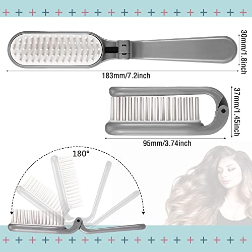 Compact Folding Hairbrush for Effortless Styling Anywhere, Perfect for Travel and Handbag Use - Image 2