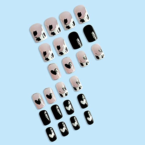 24 Piece Cow Print Acrylic Nails Kit for Instant Glamorous Style - Image 3