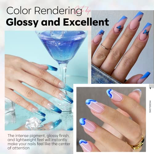 Creative Blue Nail Polish with Unique Designs for Stunning Nail Art 15ml - Image 6