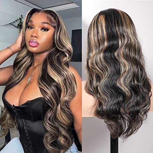 Medium Length Human Hair Wig Crimped Style Natural Ready to Wear