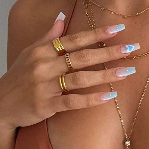 Crip Blue Acrylic Nail Art Design for Stylish and Trendy Nail Looks - Image 4