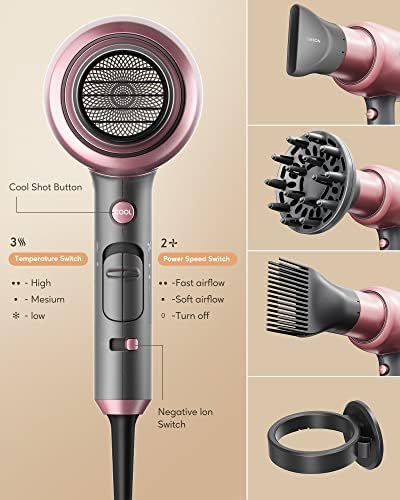 Croc Hybrid 1875 Watt Professional Hair Dryer Black - Image 2