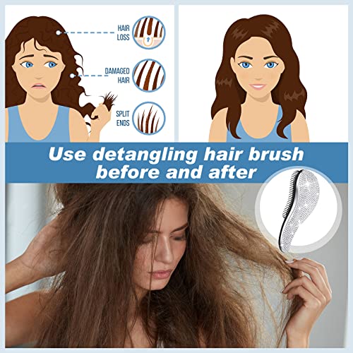 Shiny Crystal Hair Brush for Tangle-Free, Lustrous Hair - All Hair Types - Image 6