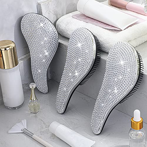 Shiny Crystal Hair Brush for Tangle-Free, Lustrous Hair - All Hair Types - Image 4