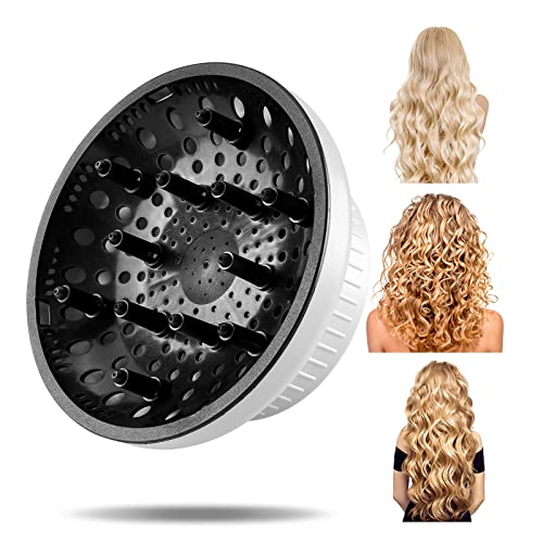 Universal Curl Diffuser Attachment for Fast Drying and Beautifully Defined Curly Hair