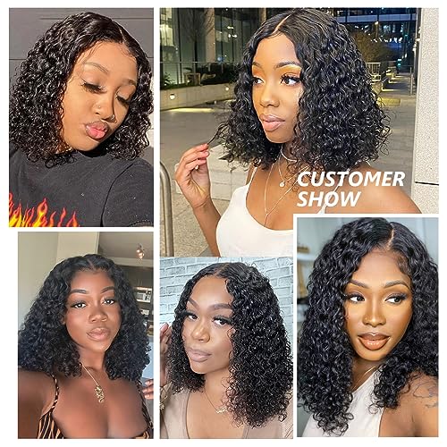 10 Inch Curly Bob Human Hair Lace Closure Wig for Women, 150% Density - Image 6
