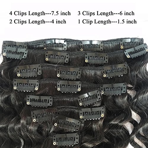 20 Inch 100% Human Hair Curly Clip-In Extensions Natural Look - Image 4
