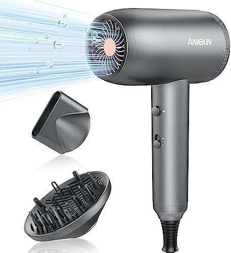 1800W Hair Dryer with Diffuser for Frizz-Free Curls and Fast Drying