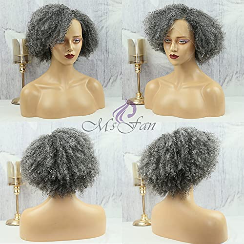 13-Inch Curly Human Hair Blend Wig for Women, Comfortable Fit, Natural Look - Image 3