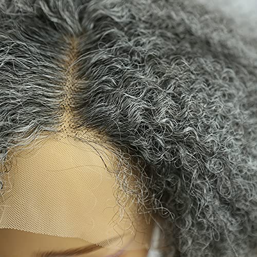13-Inch Curly Human Hair Blend Wig for Women, Comfortable Fit, Natural Look - Image 4