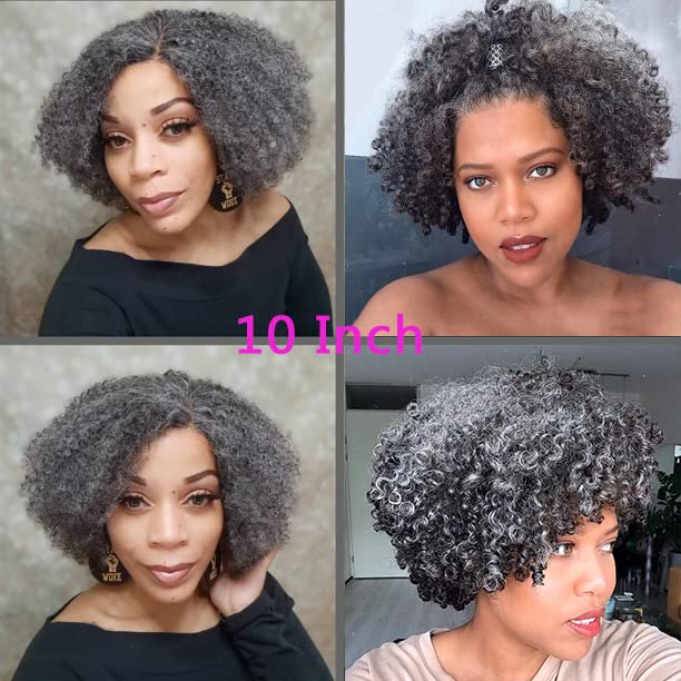 13-Inch Curly Human Hair Blend Wig for Women, Comfortable Fit, Natural Look - Image 2
