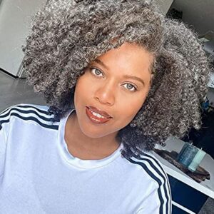 13-Inch Curly Human Hair Blend Wig for Women, Comfortable Fit, Natural Look